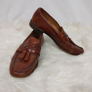 Allen Edmonds "MAXFIELD" Tassel Loafers 8 D Dark Chili (385).